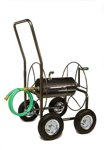 Miniatura 8 de Yard Butler Carrete de manguera con ruedas Carrete de manguera de metal resistente de 200 pies adecuado para jardines, césped y exteriores - IHT-2EZ