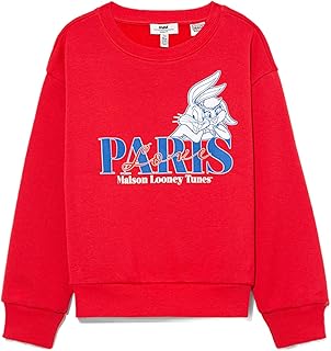 Bugs Bunny Baskılı Kırmızı Sweatshirt 7S10071-70471