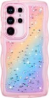 Vista 16 de ZTOFERA Funda protectora para Samsung Galaxy A14 4G/5G de 6.6", ondulada, con brillantina de estrella, poliuretano termoplástico transparente, suave