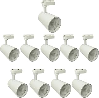 Jandei - Pack x10 Foco Techo Led Carril 30W, Blanco Neutro 4200K, 3000 Lúmenes, 185V-265V AC Monofásico, Aluminio Vestidor, Escaparate, Tienda, Oficina. Color Blanco