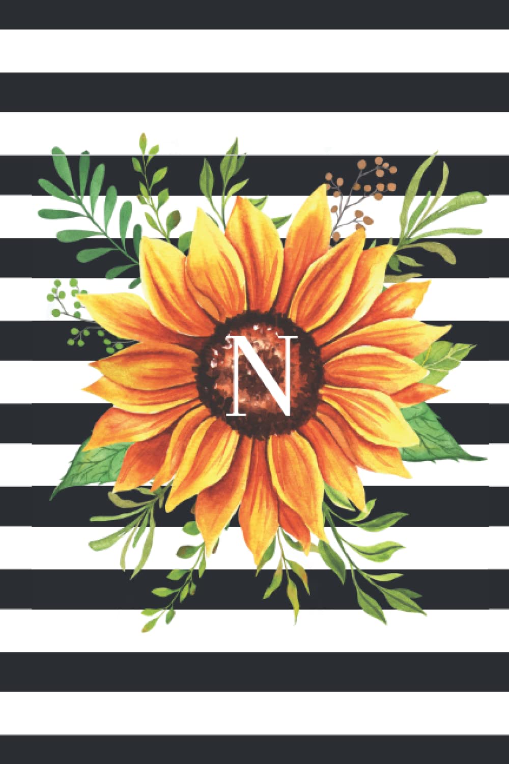 N Sunflower Initial Notebook