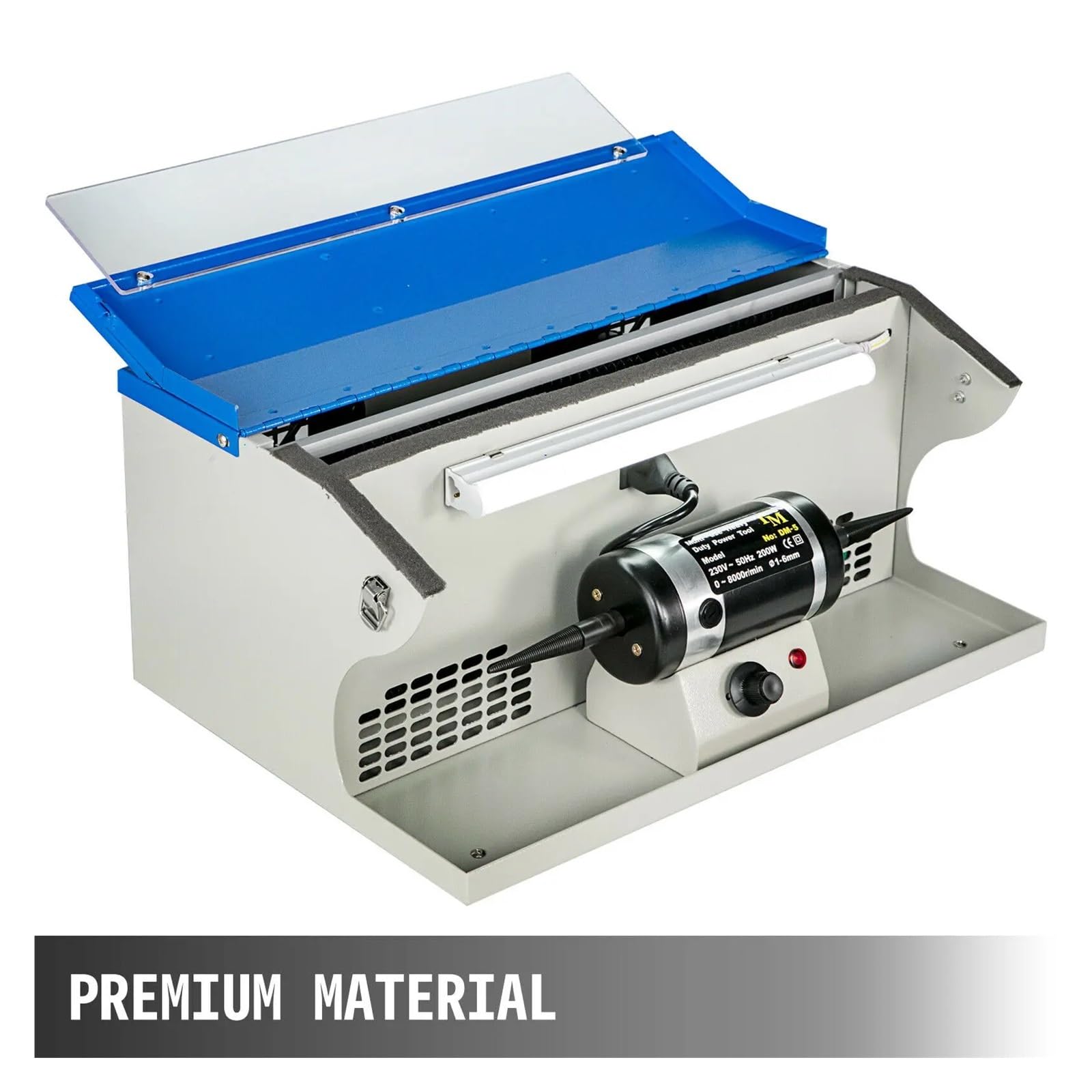 Polerka do biżuterii, polerka proszkowa o mocy 200 W, prędkość 0-8000 obr./min, stołowa zmiennej prędkości polerowanej, aluminium, chrom, akrylowe materiały dentystyczne Do użytku domowego