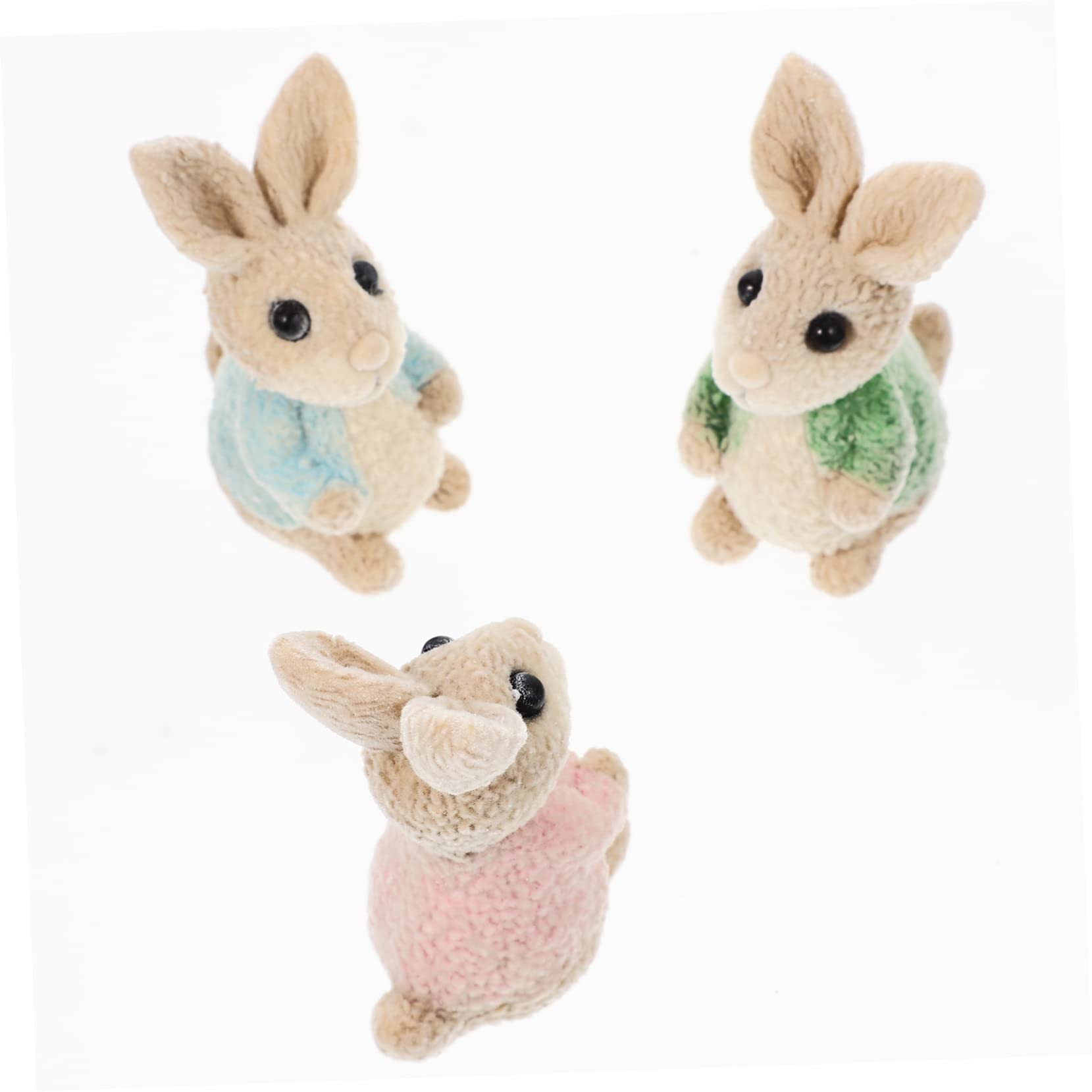 Toyvian Osterhasenfigur aus Kunstharz 3 Stück zur Tischdekoration mit Liebevollem Design