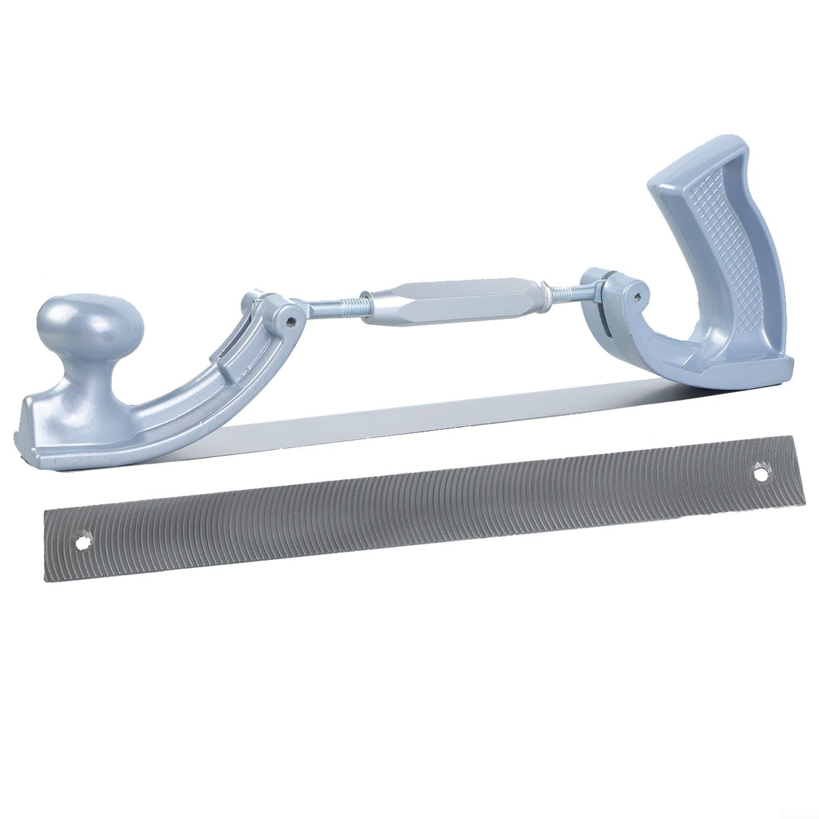 Set di lime professionali per il corpo, flessibile, regolabile, 35,6 cm, in acciaio curvo, con telaio regolabile per lucidatura e finitura del metallo