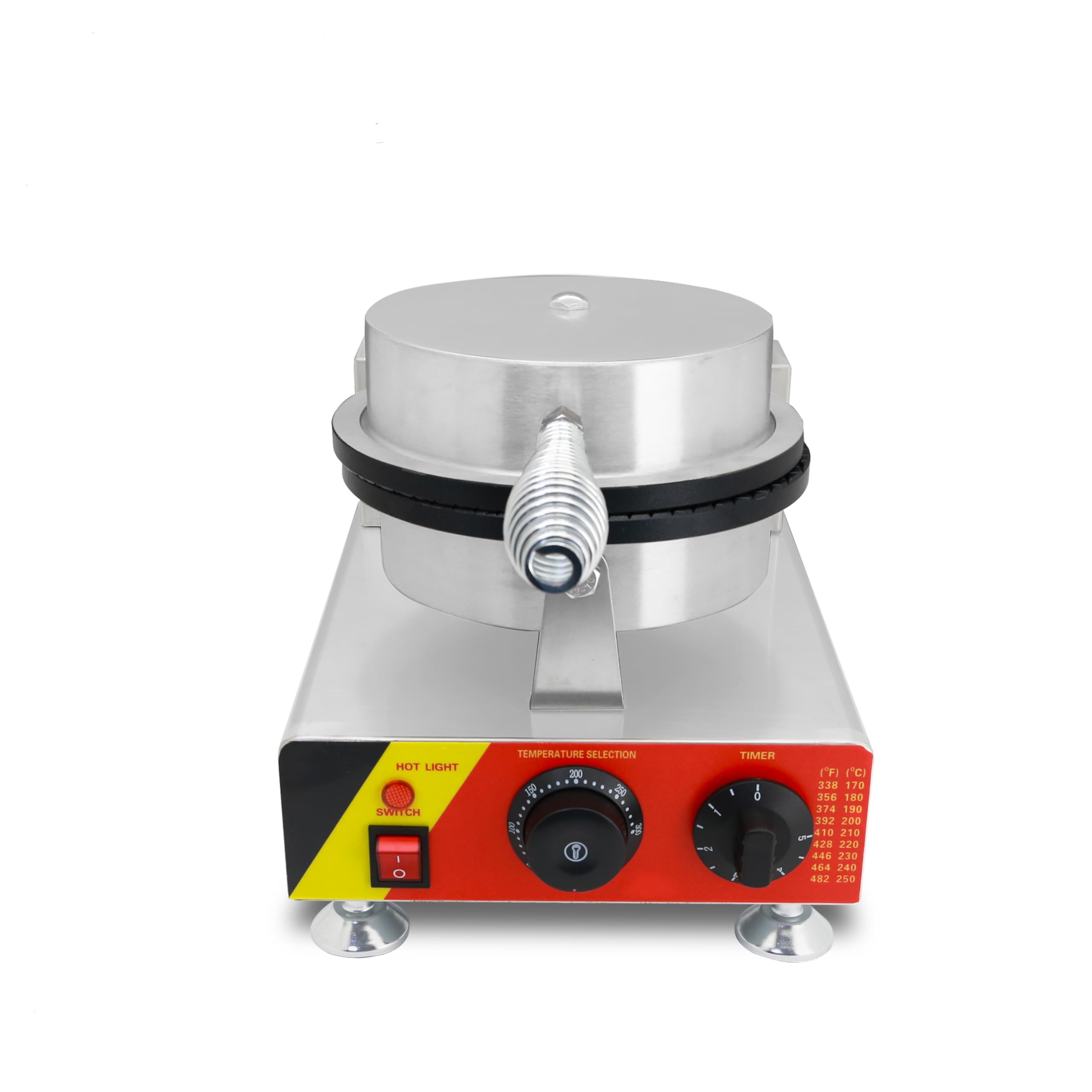 Máquina Comercial para Conos de Helado, Gofrera Eléctrica Profesional Antiadherente de Sobremesa para Heladerías y Restaurantes