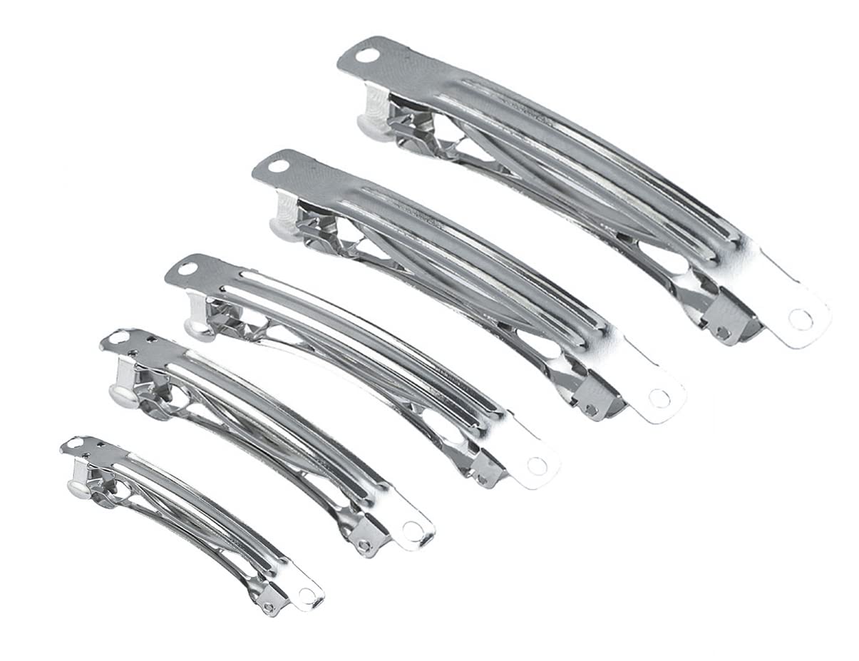 Barrettes à cheveux en métal argenté résistant pour dompter les mèches et fixer les chignons - 6