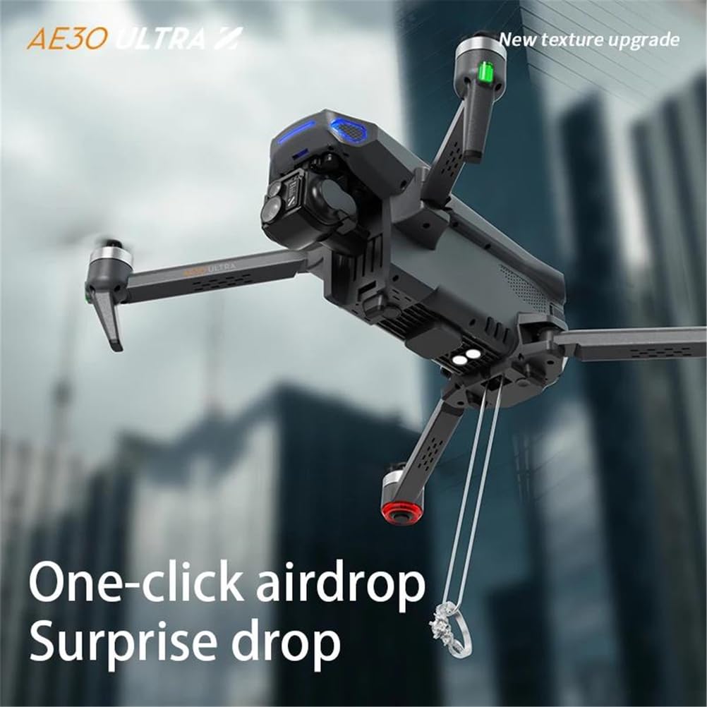 Triple battery,dron ae30 ultra professional z kamerą 8k, gimbalem 3-osiowym, unikaniem przeszkód, ekranem dotykowym, dronami fpv, bezszczotkowym quadrocopterem rc