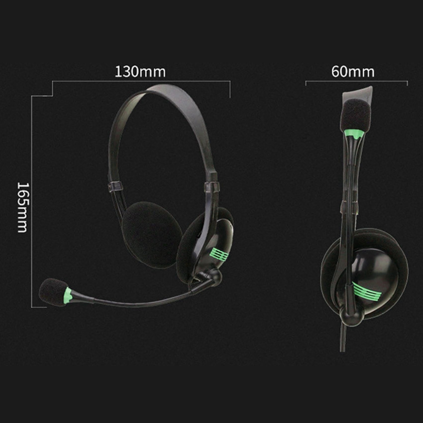 20X Cuffie per Computer con Cuffie Audio da 3,5 mm con Microfono A Braccio A 270 Gradi Adatto per Computer Desktop