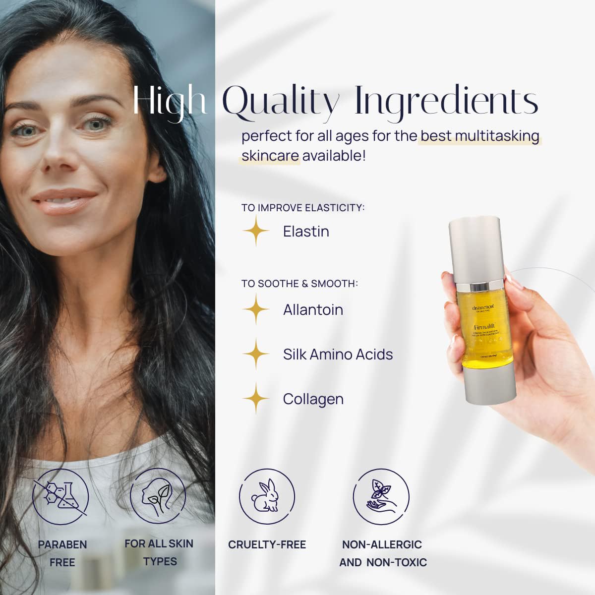 Distinction Firmalift and Renewal Booster - serum przeciwstarzeniowe i nawilżający | Pomaga zmniejszyć pojawianie się drobnych linii i zmarszczek, łagodzi