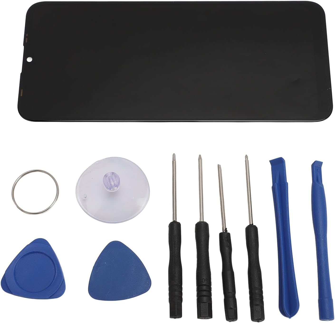 Replacement Screen Assembly for Tecno Spark 6 Go KE5, TFT Display Touch Screen Digitizer Assembly with Repair Kit