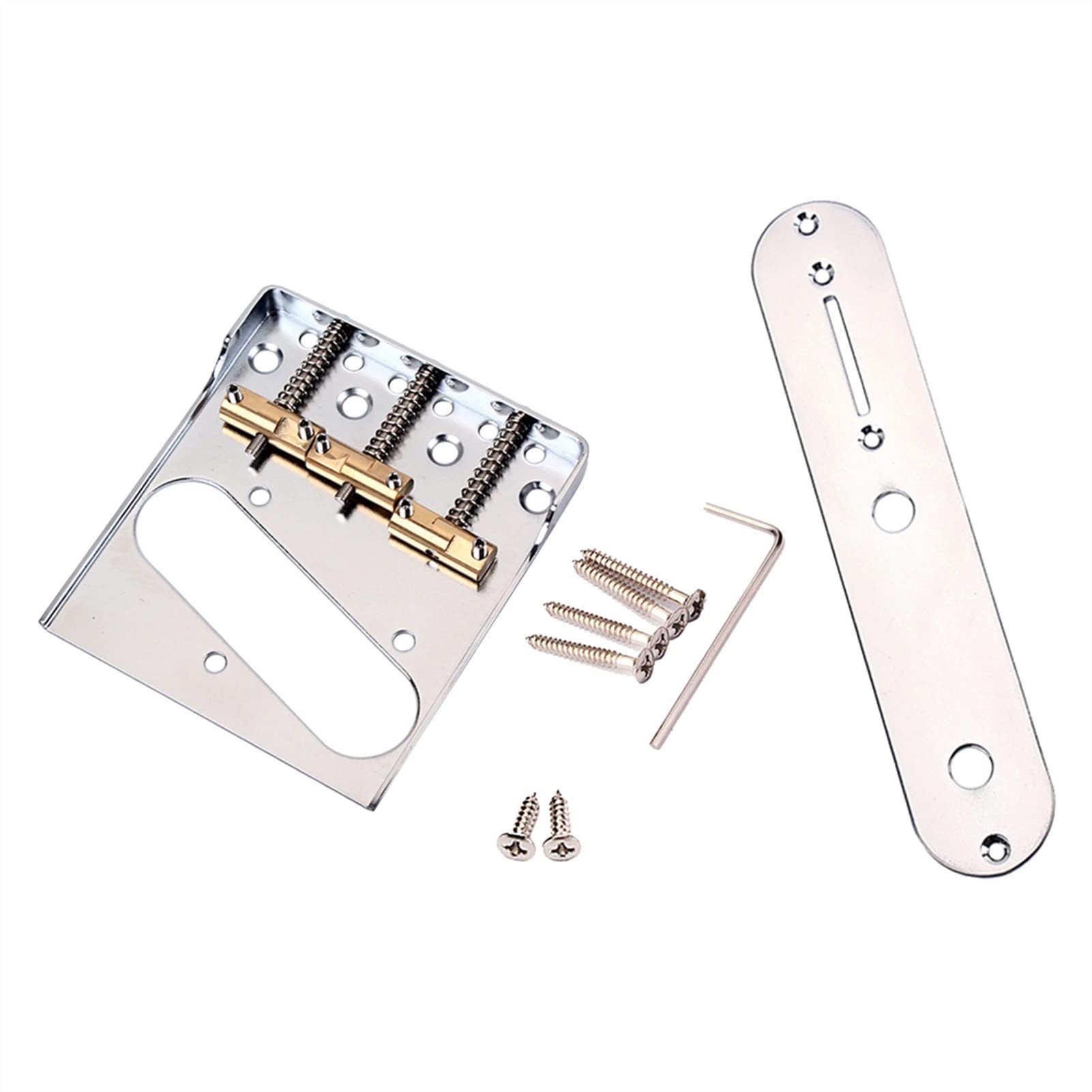 FLFL Puente De Guitarra Vintage De Chrome Y Piezas De Puente para TL- Guitarra Eléctrica De Estilo Sistema Puente Guitarra