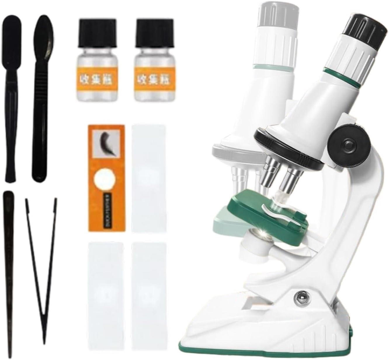 Microscope Kit for Kids Compound Microscopes with LED Lighting, for Students School Lab Home Education Portable microscopes