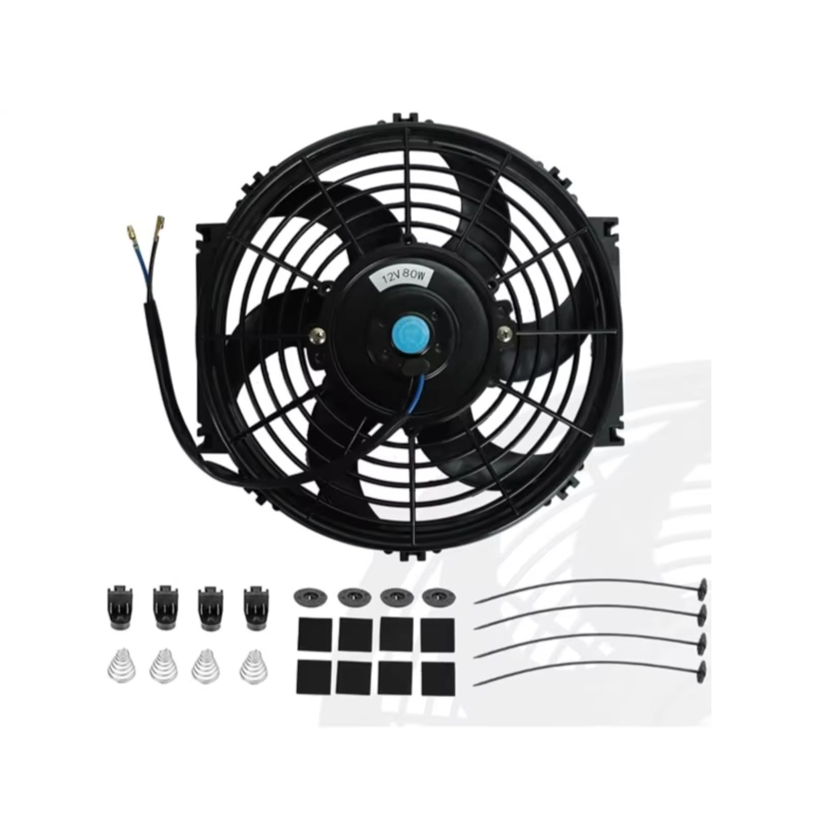 Ventola Universale Modifica Installazione Auto 2400 Giri/Min 290mm Di Raffreddamento Per Del Radiatore Per Da 10 Pollici 80 W 12 V/24 V Ventola Raffreddamento