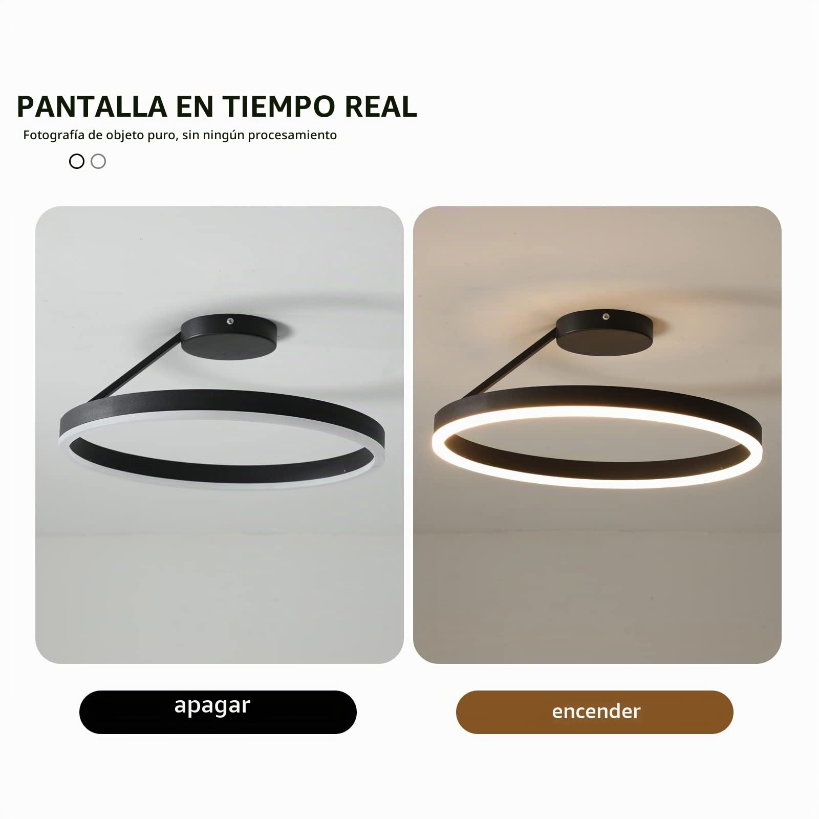 Luz de techo LED moderna para restaurante, diseño nórdico, Simple, círculo, negro, montaje empotrado, luz de techo, dormitorio, cocina, iluminación del hogar