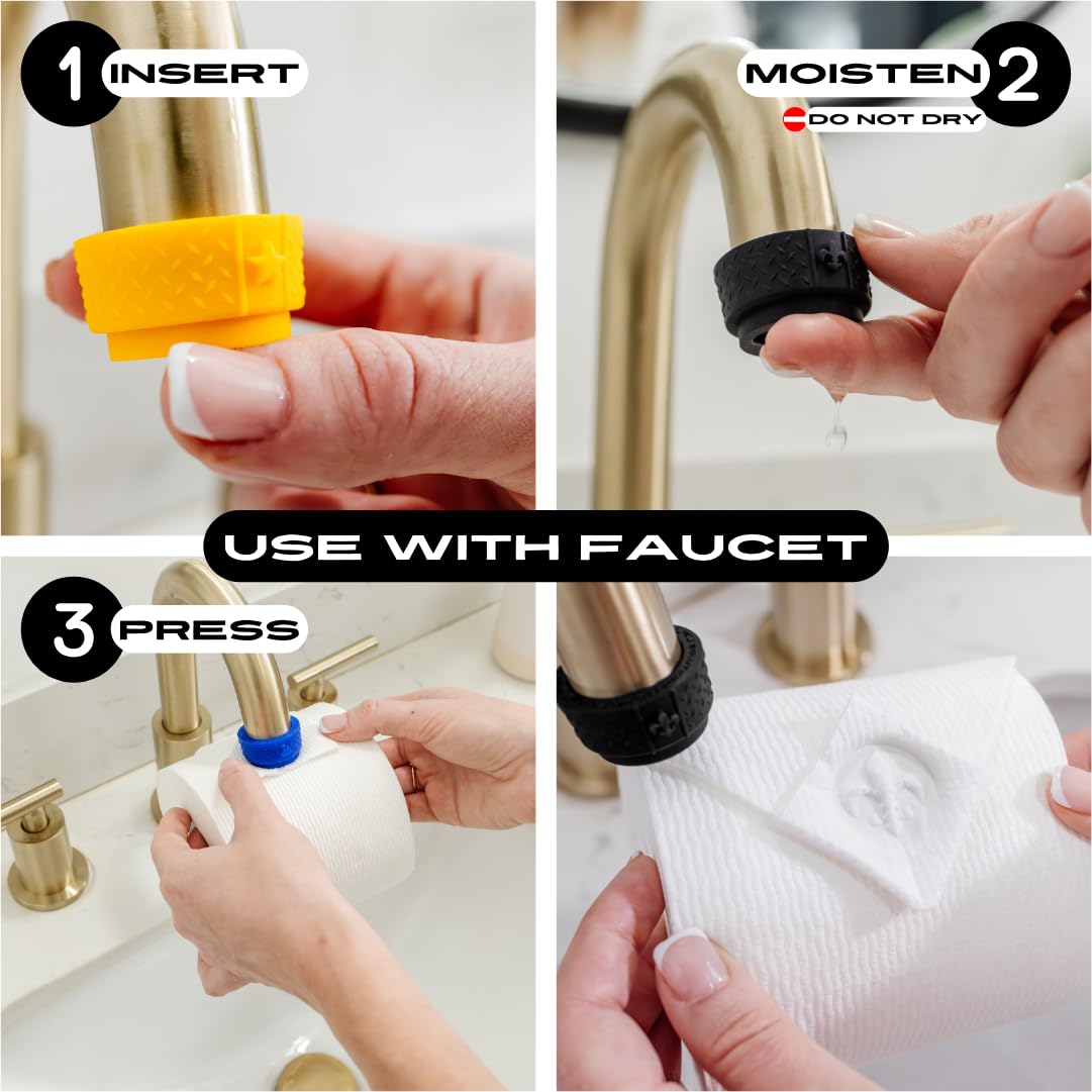 Sello de papel higiénico Elegant Voyage Trio (paquete de 3) – Añade un toque personal único a la decoración de tu baño. Ideal para tareas domésticas, hoteles, alquileres, decoración de