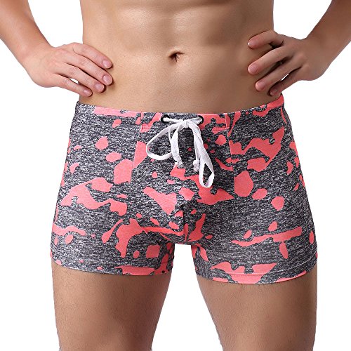 NISOWE Hommes Camouflage Maillots De Bain Pantalons De Natation Slips Shorts Boxers sous-VêTements Orange XL Cover