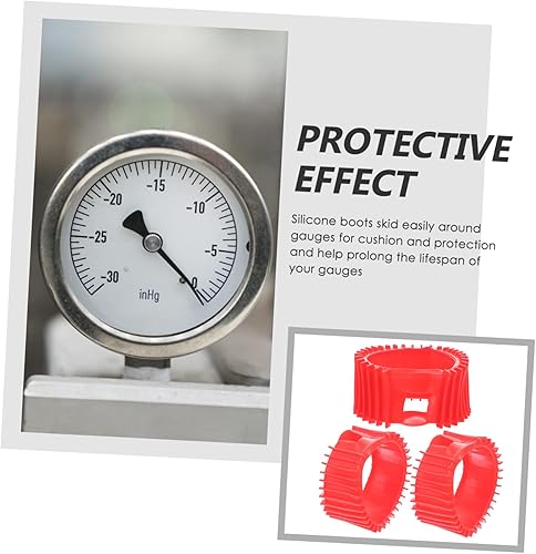 Miniatura 3 de DOITOOL 12 cubiertas de calibre para manguitos de protección de oxígeno acetileno para medidores de presión de propano fáciles de instalar y