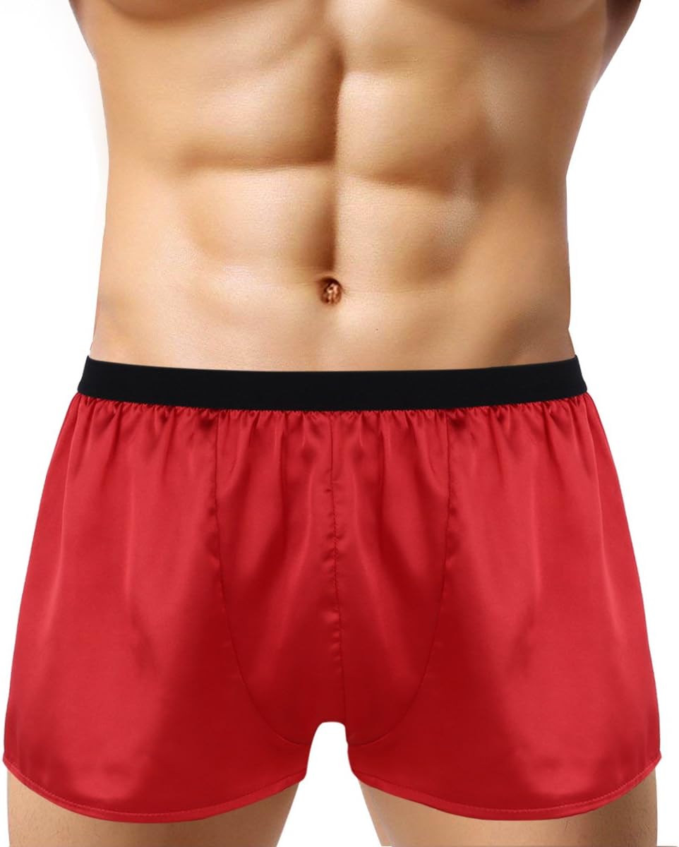 Shinsto Men's Silky Satin Swim Trunks Boxer Shorts Sports Short Pants Underwear Swimwear