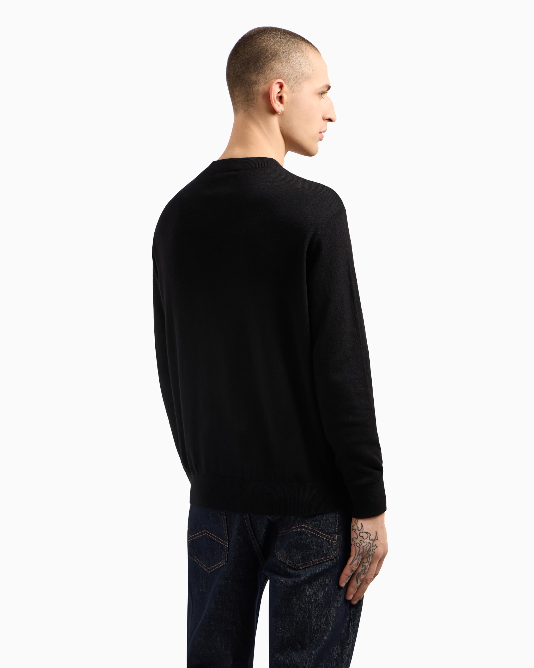 Armani Exchange Icon Project, Embroidered Logo Pullover Uomo (Pacco da 1)