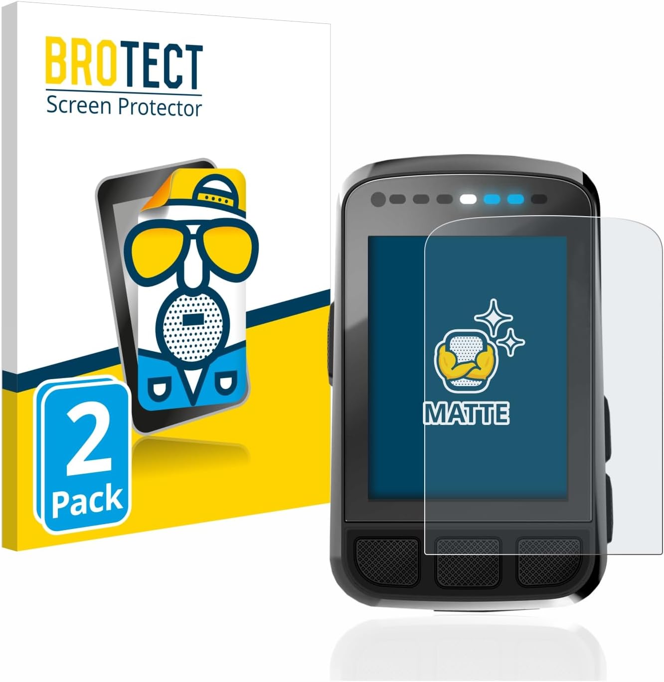 brotect Screen Protector Anti-Glare compatible with Wahoo Elemnt Bolt V2 GPS (2 Pack) Screen Protector Matte, Anti-Fingerprint Protection Film