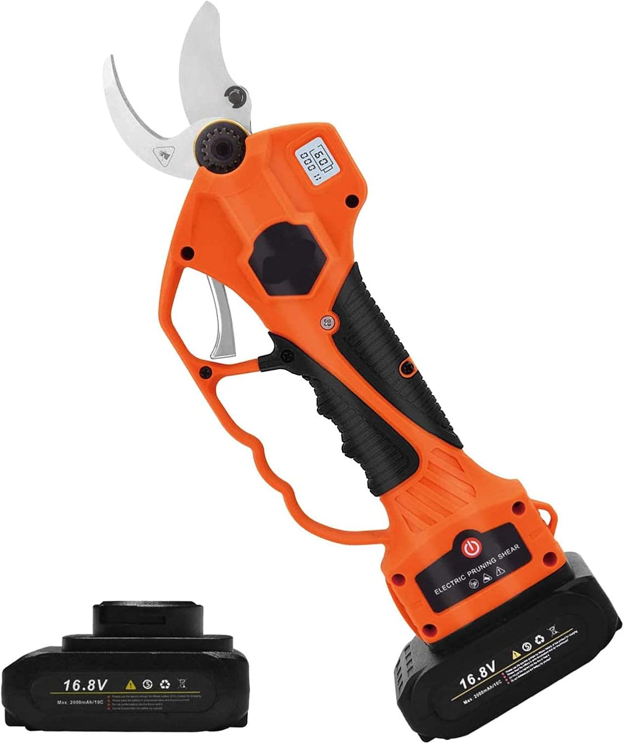 Cordless Electric Pruning Shears, Professional Secateurs Tree Branch Pruner, with 2Ah Backup Battery & Power Display, 30mm Max Cutting Diameter, 6-8 W