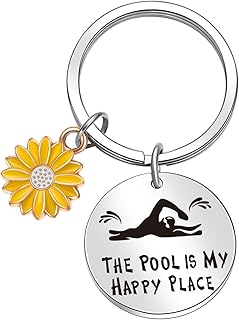 Pool Keychain For Pool Owner Gifts Swim Keychain Swim Team Gifts Swimming Jewelry Swimmer Jewelry