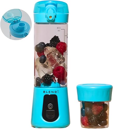 Vista 16 de BLENDi Pro+ Batidora portátil (17.5oz, Negro) – Motor de trituración de hielo mejorado de 120W, recargable por USB-C, batidora personal sin cables