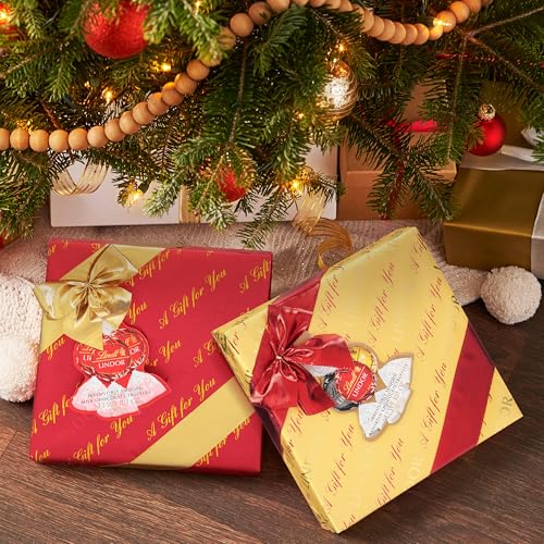 Image of Lindt LINDOR Holiday Assorted Chocolate Candy Truffles Wrapped Gift Box, Assorted Chocolate Candy with Smooth, Melting Truffle Center, 10.1 oz.