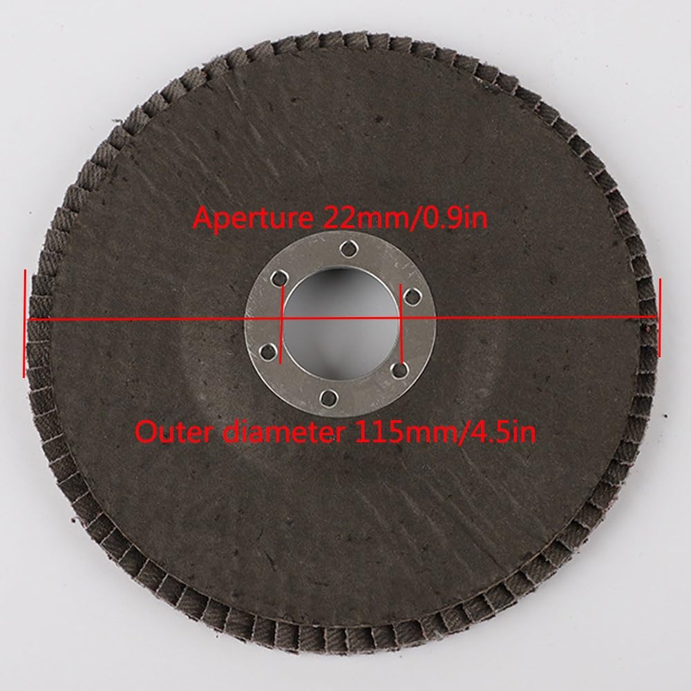 Confezione da 10 dischi lamellari da 4,5" for smerigliatrice angolare - Dischi abrasivi durevoli for metallo e legno(120grit)