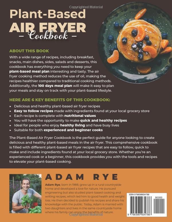 Miniatura 2 de Plant-Based Air Fryer Cookbook 365 DAYS OF QUICK, HEALTY AND DELICIOUS RECIPES TO MAKE EASY, TASTY AND BALANCED LIFESTYLE. INCLUDES A 100 DAILY MEAL