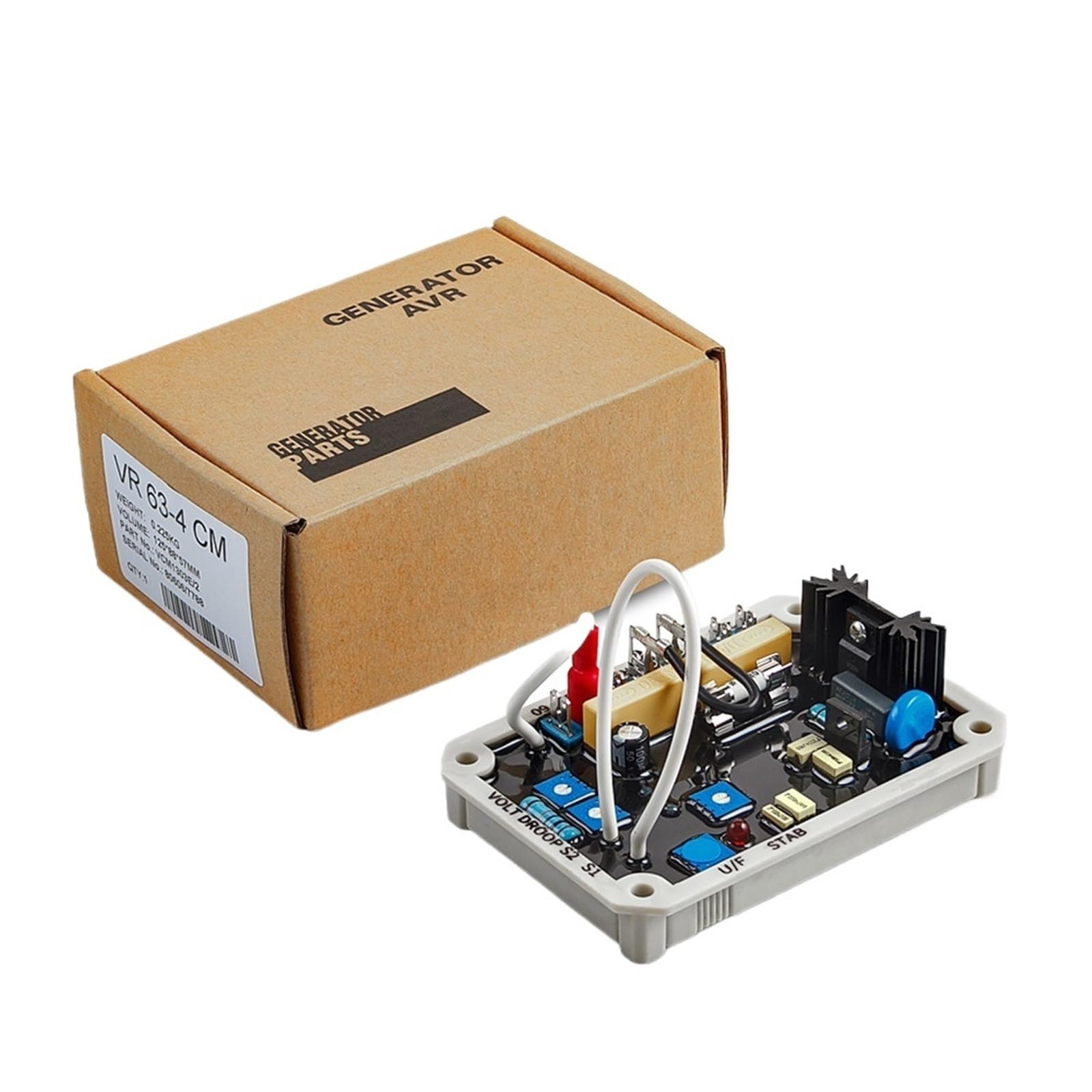 1 pz VR63-4CM AVR Generatore Diesel Regolatore di Tensione Automatico Stabilizzatore Uscita 5A VR 63-4 CM 50/60 ZH