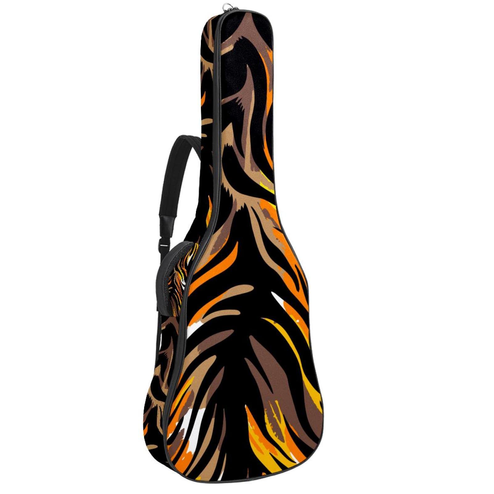 Torba na gitarę akustyczną wodoodporna gitara plecak gruby miękki wyściełany płaski 'Happy Easter Bunny Egg' klasyczna gitara etui, Kolor7, 42.9x16.9x4.7 in, Organizer do torby