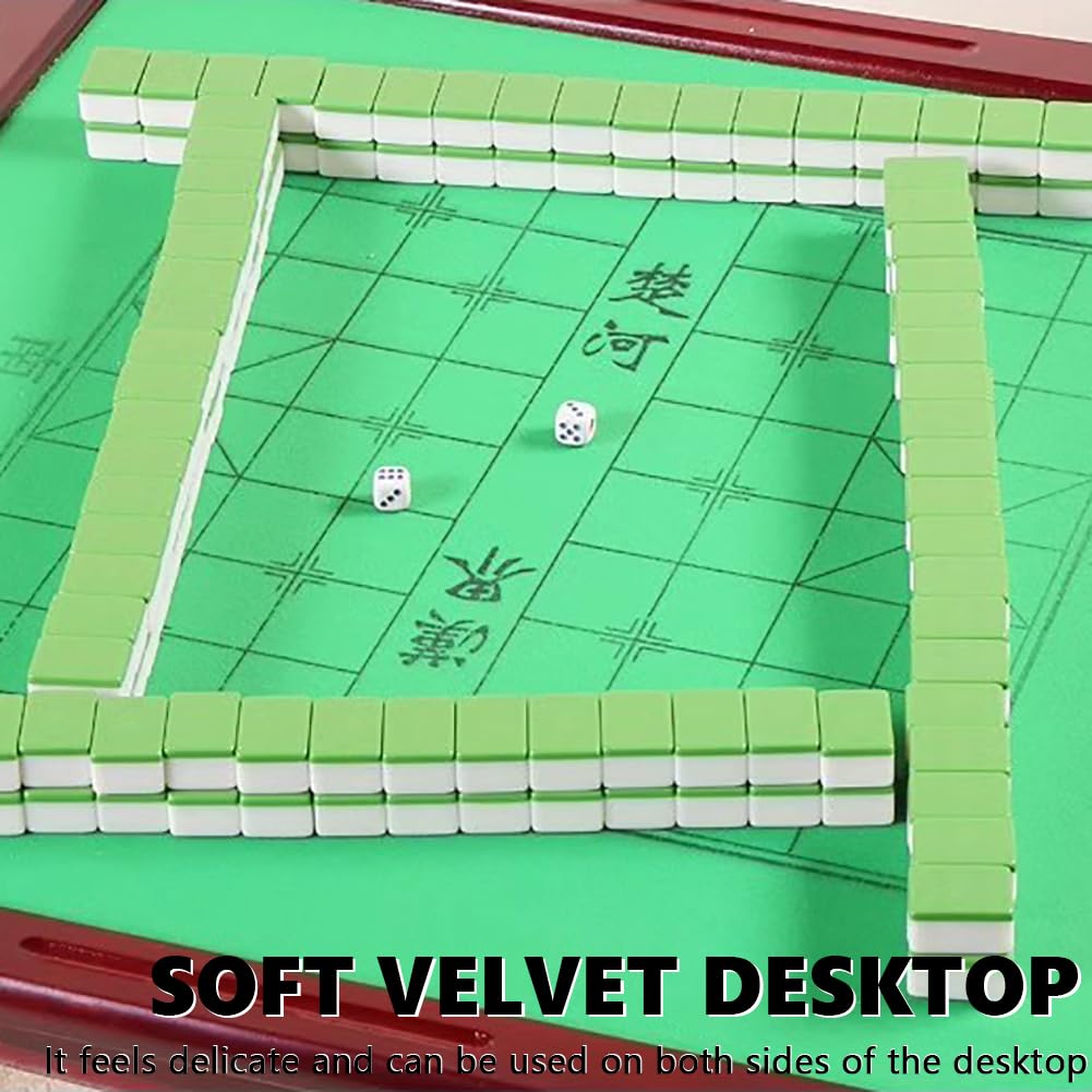 Drewniany stół mahjong 2 w 1, wielofunkcyjna kwadratowa gra karciana zdejmowana plansza Domino Party Gathering Pure Wood Design, biurko dostępne po obu stronach, B