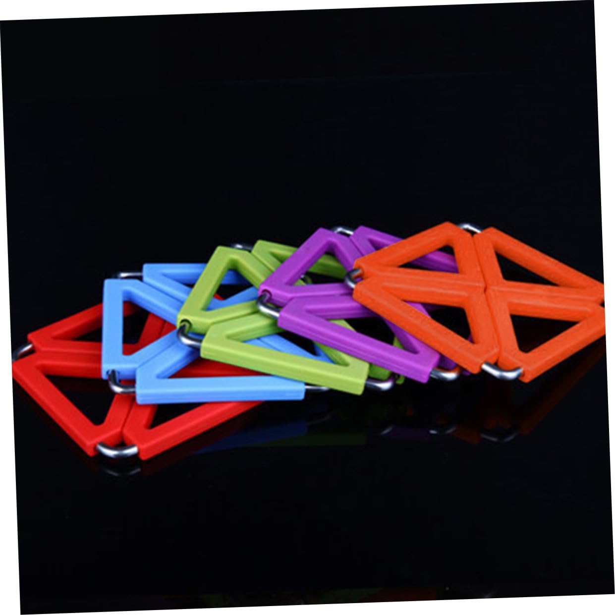 Dessous de Plat Carré Pliable en Silicone et Acier Inoxydable, 5 Pièces