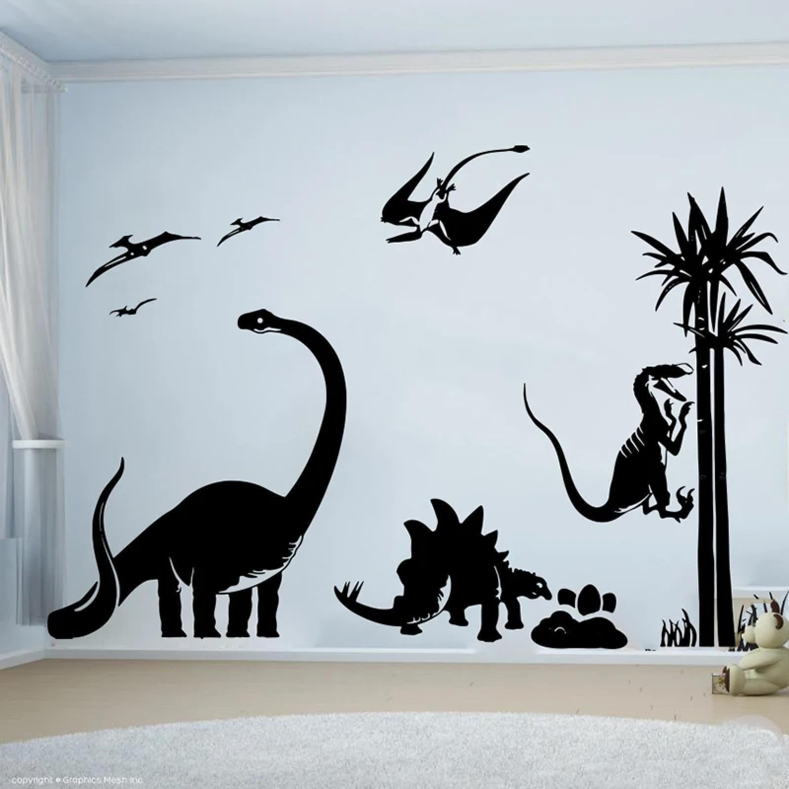 YOUOUSI Dinosaur Adventure Tree Animal Wall Stickers Bedroom Vinyl Decals Children's Room Playroom Nursery Dinosaur Decals