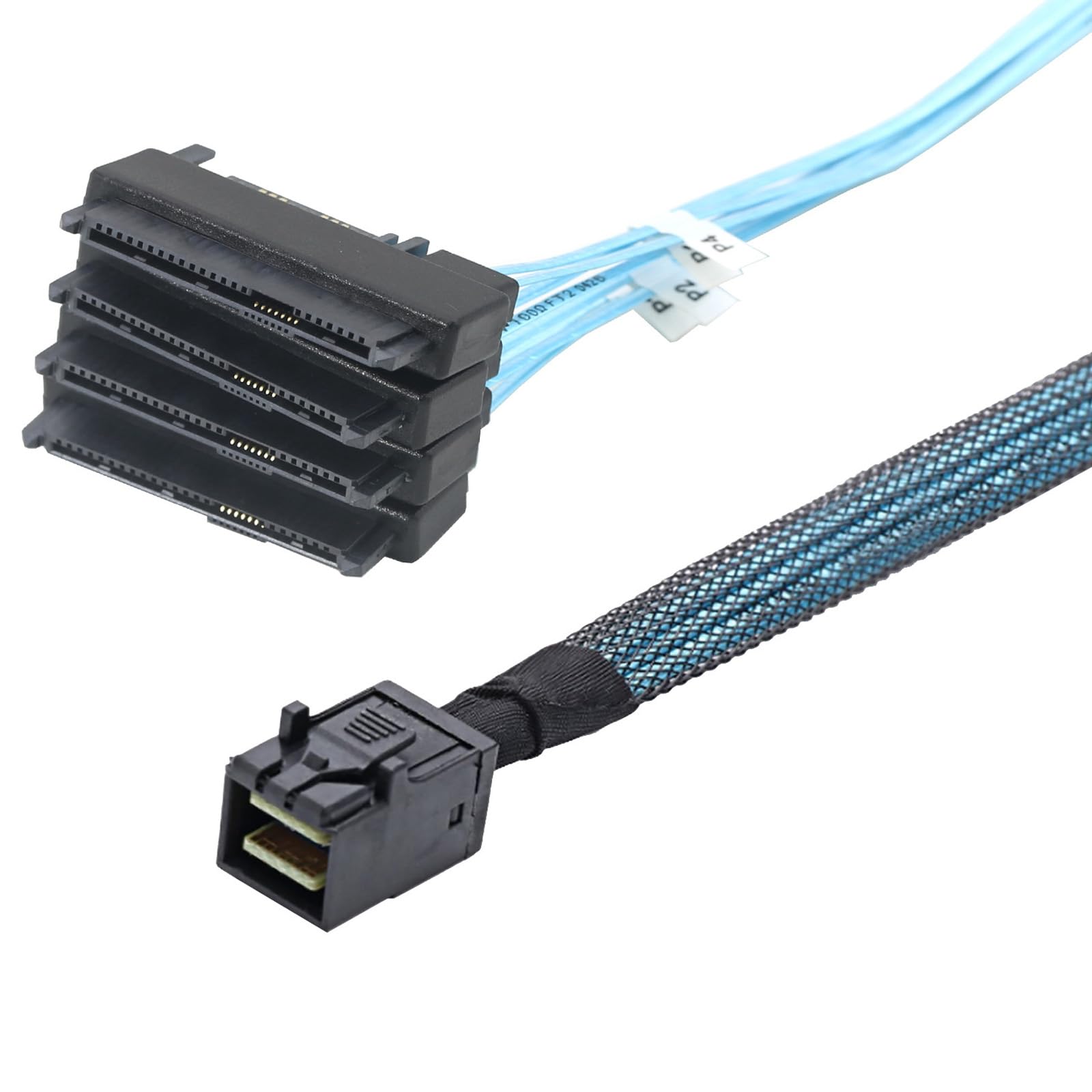 Kabel SFF-8643 na 4-kanałowy 29-pinowy SFF8482 12 Gb/s z kontrolerem złącza zasilania 15-pinowy do dysku twardego serwera