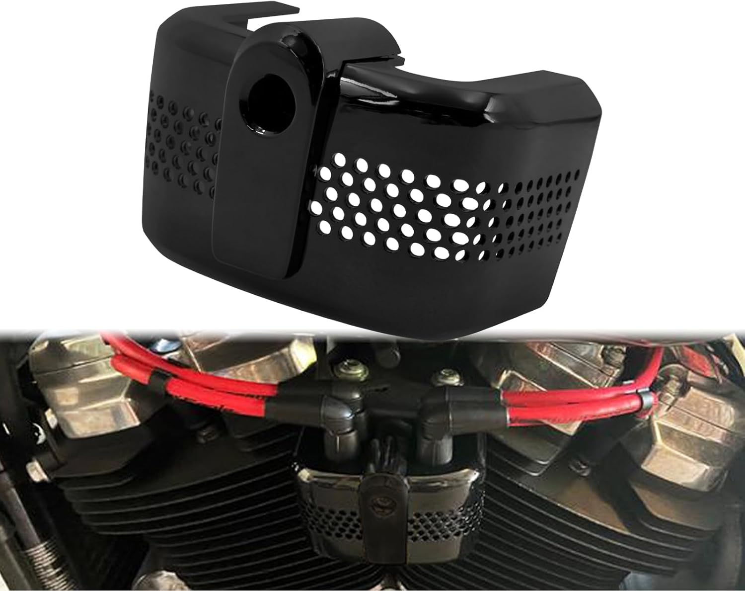 Motorcycle Ignition Coil Cover Fit for Harley Softail Fatboy Street Bob Breakout 2018-2023 (All Black)