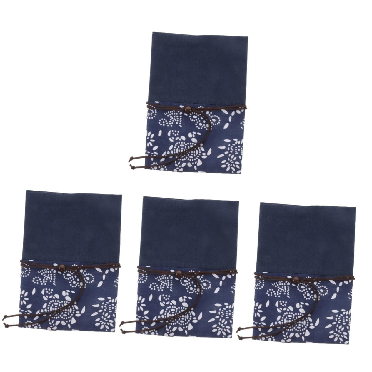 Tofficu 4 Pièces Protecteur de couverture de livre en tissu teint bleu encre livre decoration livre décoration afficher décor de livre en tissu protège-livre ornemental livre protecteur
