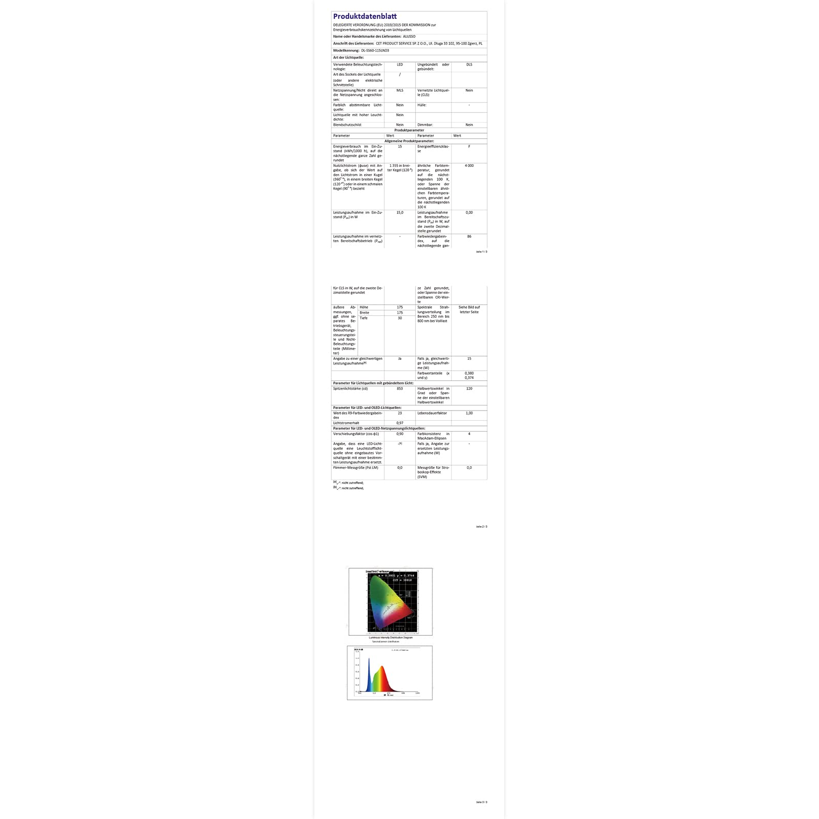 ALUSSO 6 Stück Einbaustrahler Led,15W LED Einbaustrahler Dimmbar AC 220-240V,Warmweiß 3000K Neutralweiß 4000K Kaltweiß 6500K IP44 Deckenspots für Badezimmer Küche Wohnzimmer,Weiß