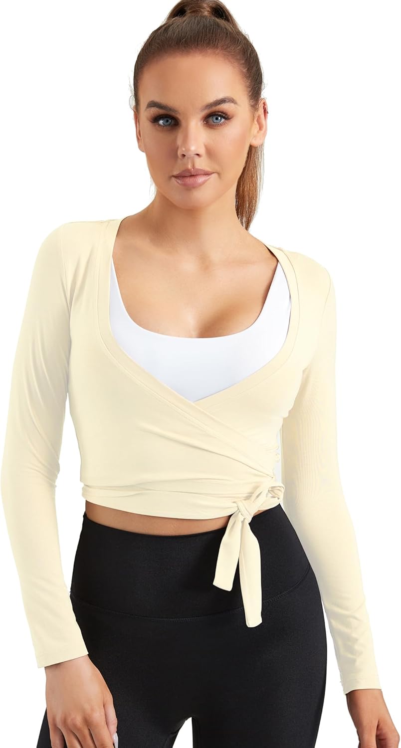 Women Tie Front Shrug Long Sleeve Bolero Cardigan Lightweight Casual Tops - Image 7