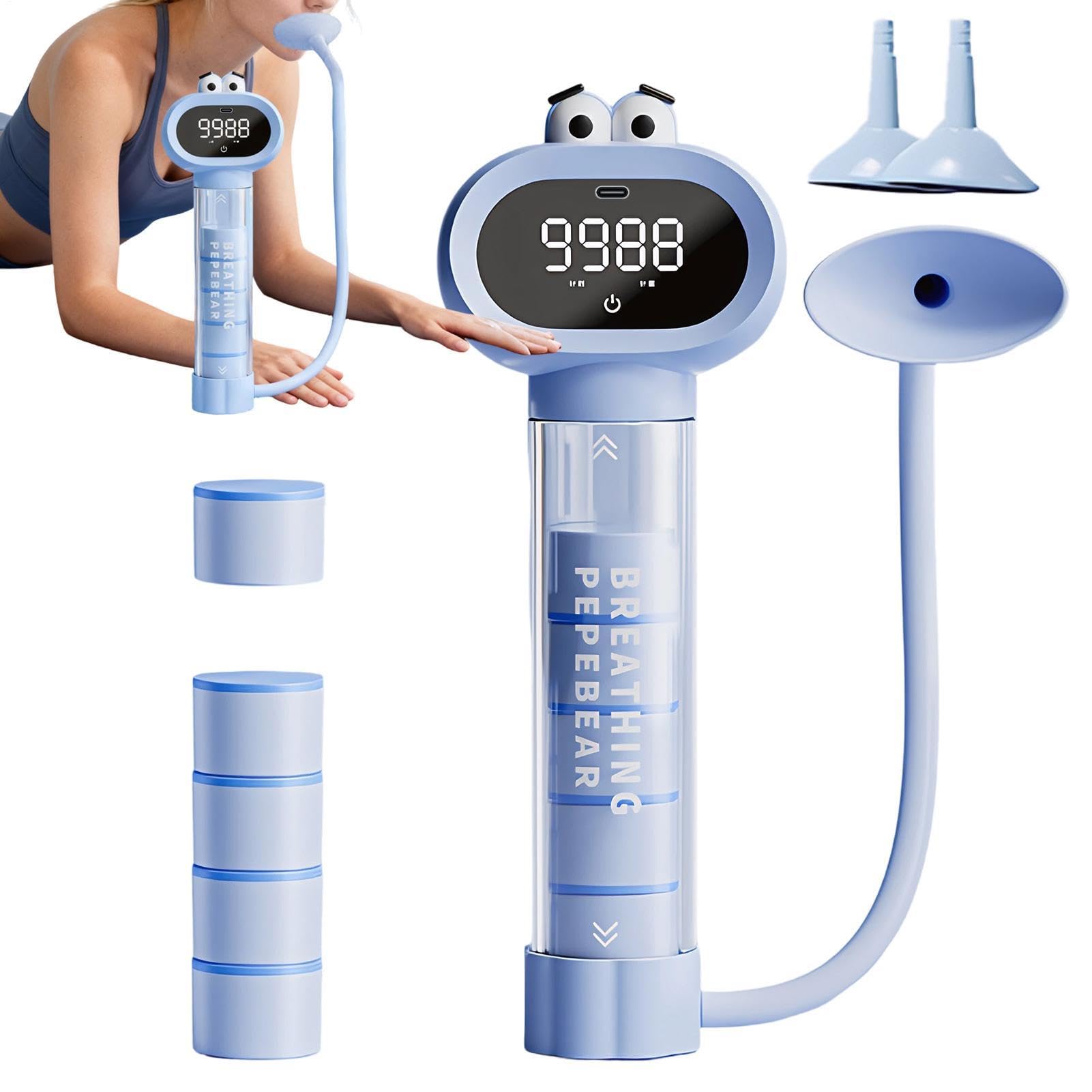 Spiromètre d'exercice Pulmonaire | Spiromètre Portable Équipement de Fitness - Entraîneur Respiratoire | pour Adolescents Garçons Maison Extérieur École Fitness Sports