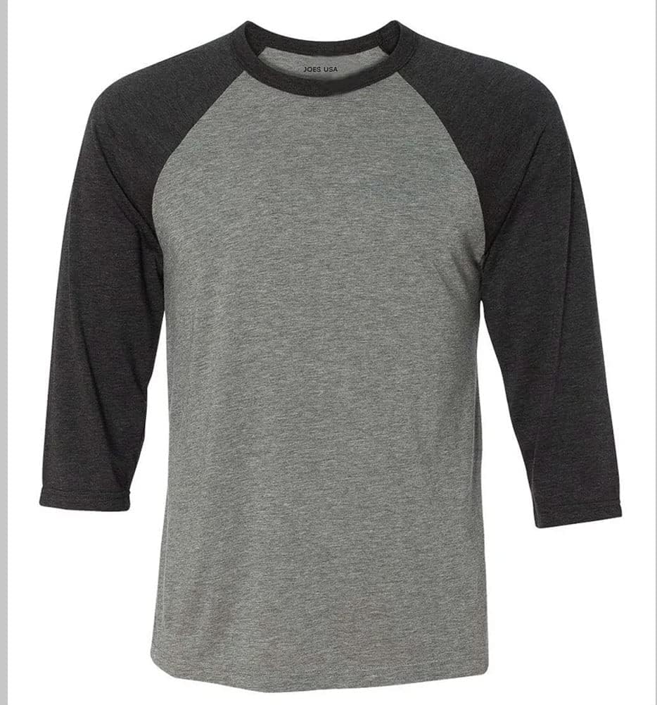 Joe's USA - Three-Quarter Sleeve Baseball Raglan Shirts in 21 Colors. XS-2XL