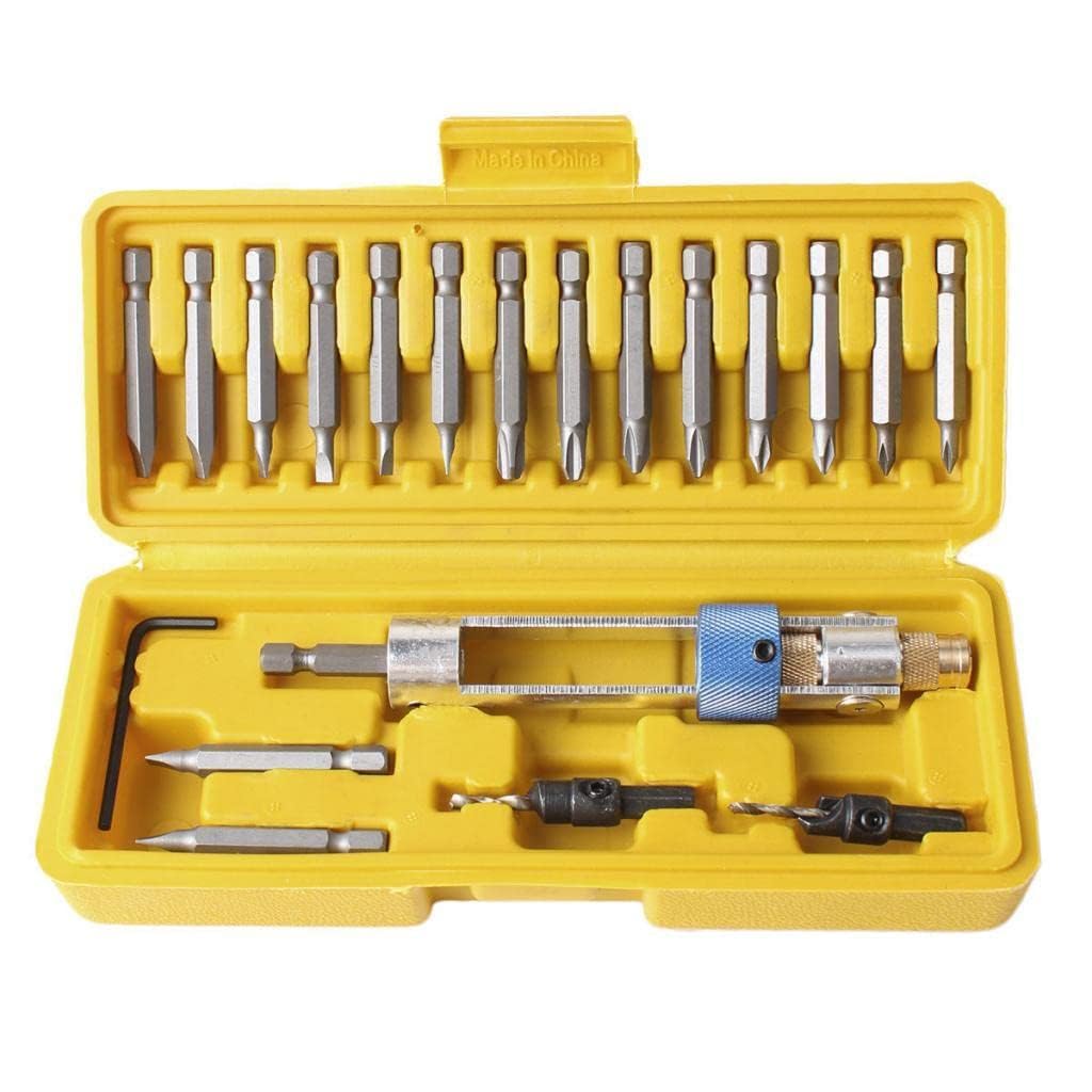 Premium Kit of Half Time Drill High Speed 20 Bits Drill Driver Screwdriver Head Tool High Speed Steel Self-Locking Extension Holder-image-38