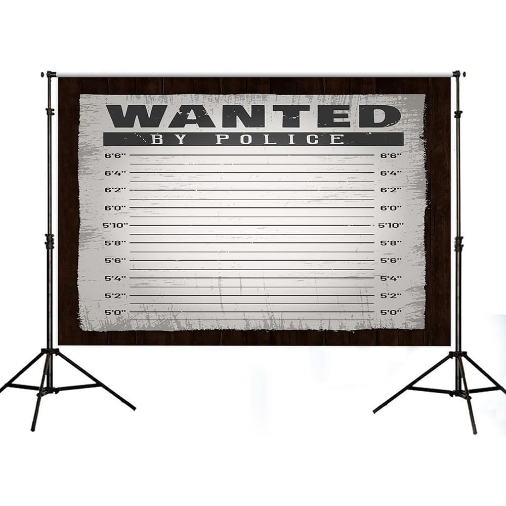 Photo 1 of Police Lineup Backdrop 5x3ft Suspect Wall Photography Background Vinyl Wanted by Police Murder Mystery Party Background Photo Shoot Props BJWMPH6