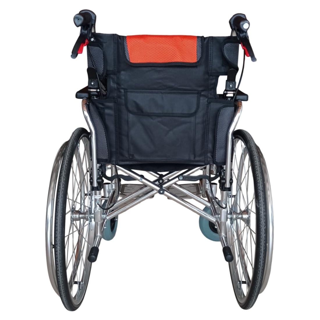 KEROS Silla de ruedas de aluminio plegable y autopropulsable