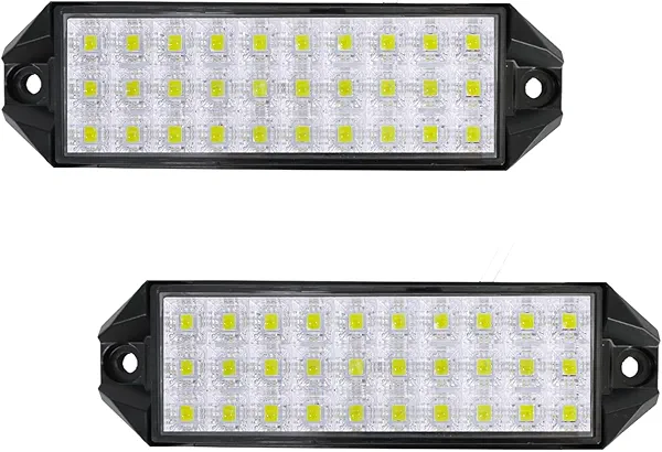 SAN YOUNG Flush Mount LED Pods, Slim LED Light Bar 7 Inch 40W 4000lm, Backup Lights Reverse Lights for Truck Bumper Tractor Work Lights ATV UTV Boat Off Road Fog Lights 12V 24V, 2 Pack