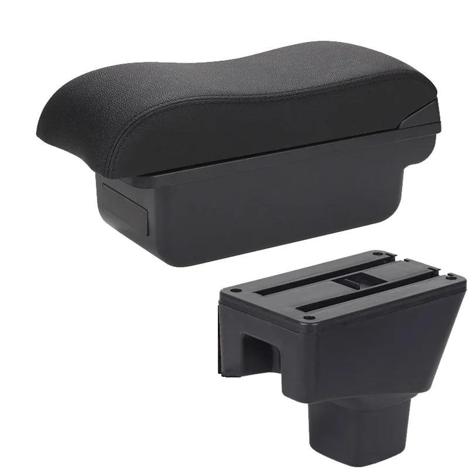 NOHEEU Car Center Console Storage Box Multifunctional Armrest Interior Accessories For SUZUKI SX4(C2 Black line NO USB)