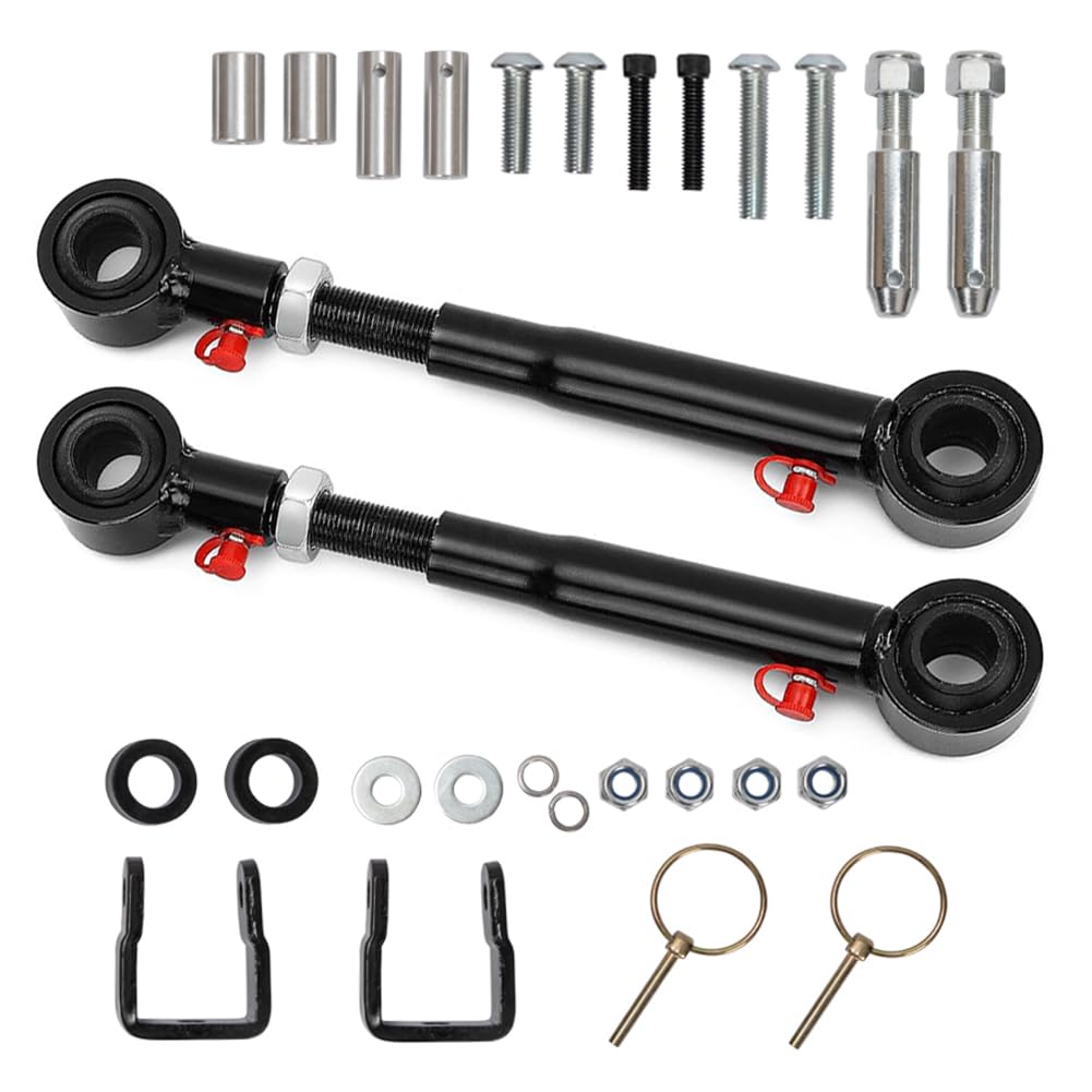 HY-SPEED Adjustable Front Sway bar Quicker Disconnect System Compatible with 1998-2006 Wrangler TJ 1984-2001 Cherokee XJ with 2.5" - 6" Lifts Replace Quicker Disconnect SwayBar links