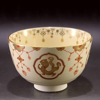 Amazon.co.jp: 加藤藤山 四神 瓔珞文 茶碗 朱雀 玄武 白虎 青龍