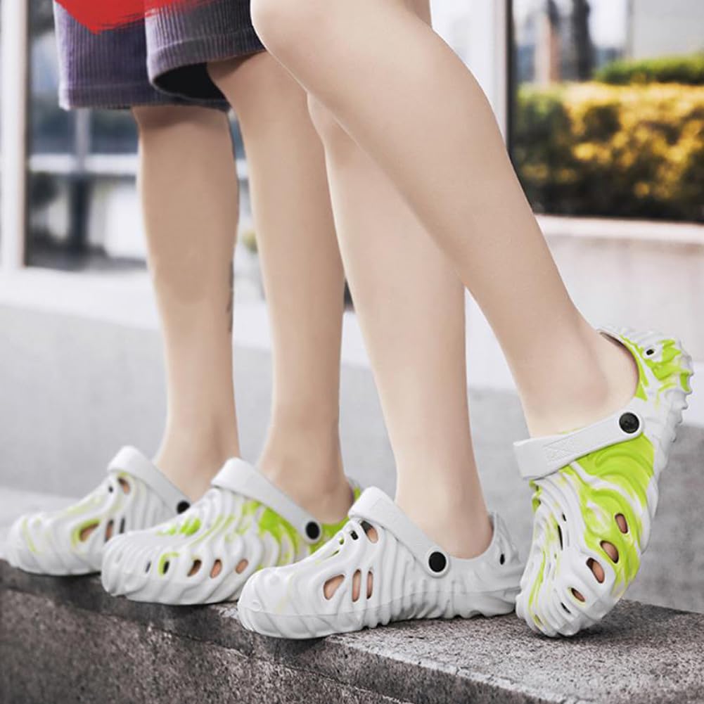 Męskie buty plażowe na klinie antypoślizgowe z zakrytym palcem i pół ślizgiem do podwójnego użytku na zewnątrz w kamuflażu z miękką podeszwą casualowe sandały